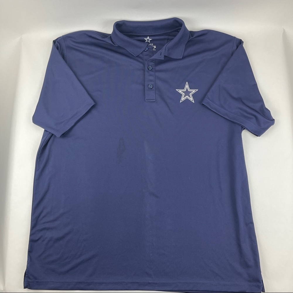 Dallas Cowboys Authentic Polo Mens 2XL Navy Blue Short Sleeve